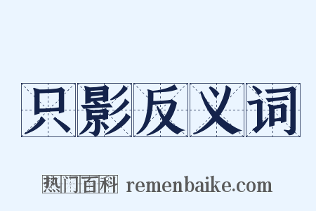 只影反义词是什么意思的图片